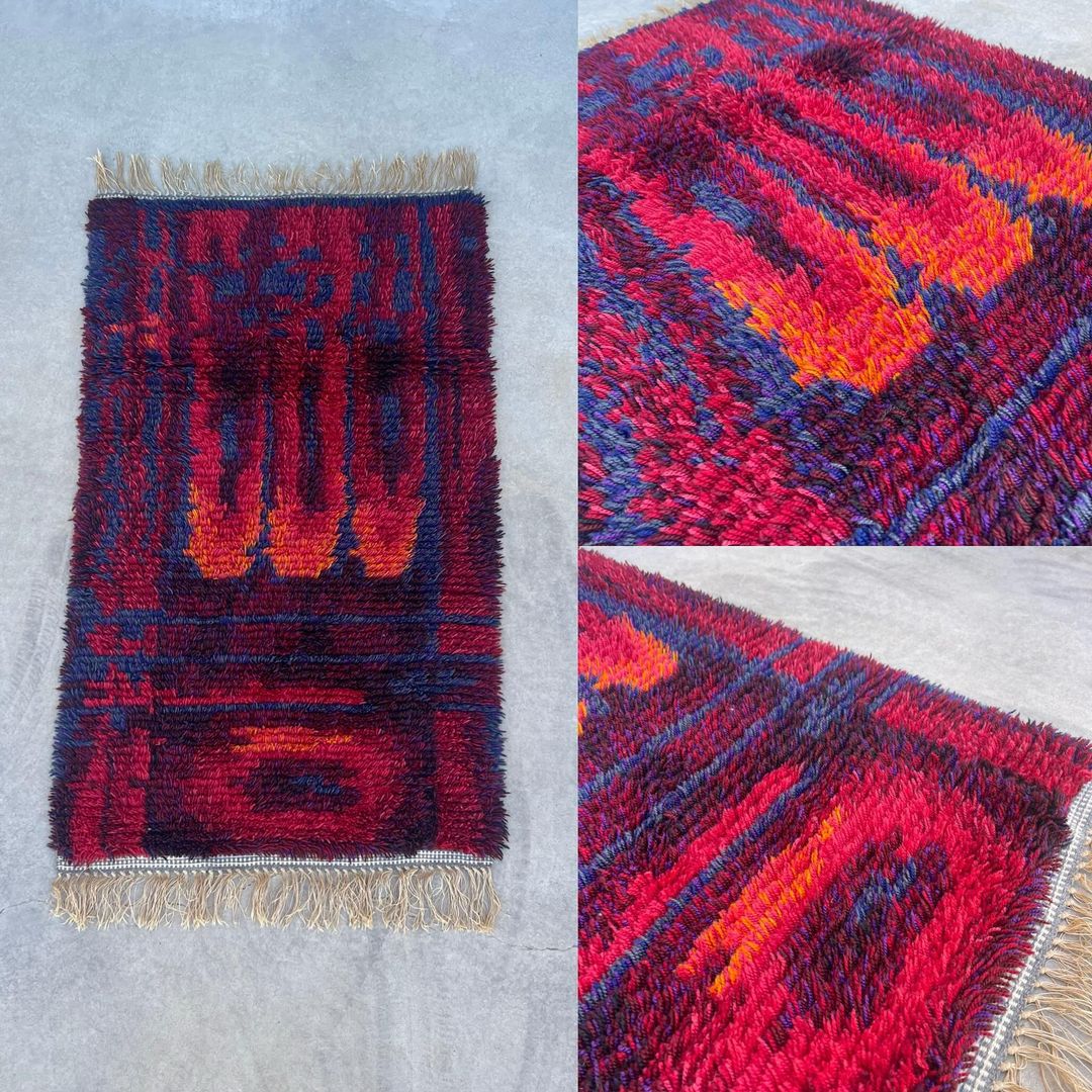 Vibrant Scandinavian Mid-Century Rya