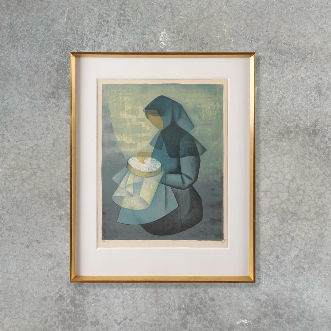 Mid-Century Lithograph by Louis Toffoli